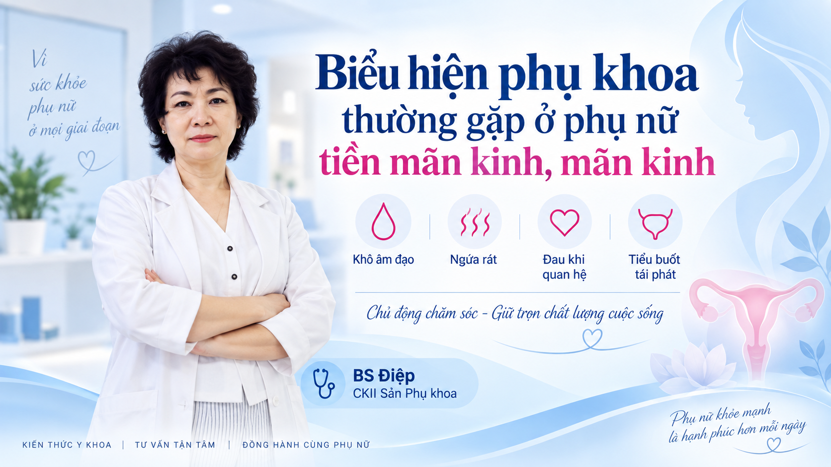 Biểu hiện phụ khoa ở phụ nữ tiền mãn kinh và mãn kinh