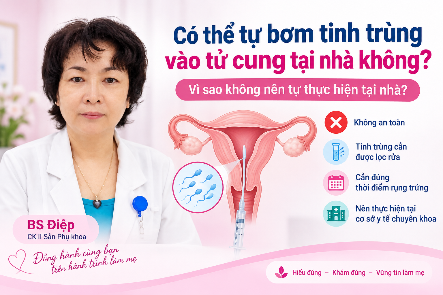 Tự bơm tinh trùng tại nhà có an toàn không? | BS Điệp